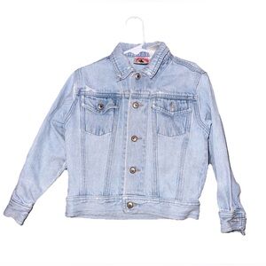 Disney Mickey Inc Kids Denim Jacket EmbroideredDisneyland Mickey Goofy Donald XS